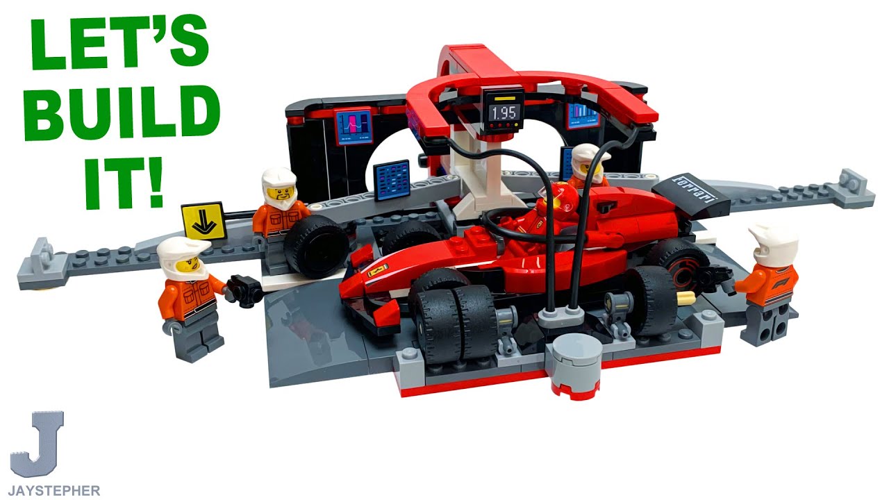 LEGO City 2025 F1 Pit Stop And Pit Crew With Ferrari Car 60443 Complete Build & Review
