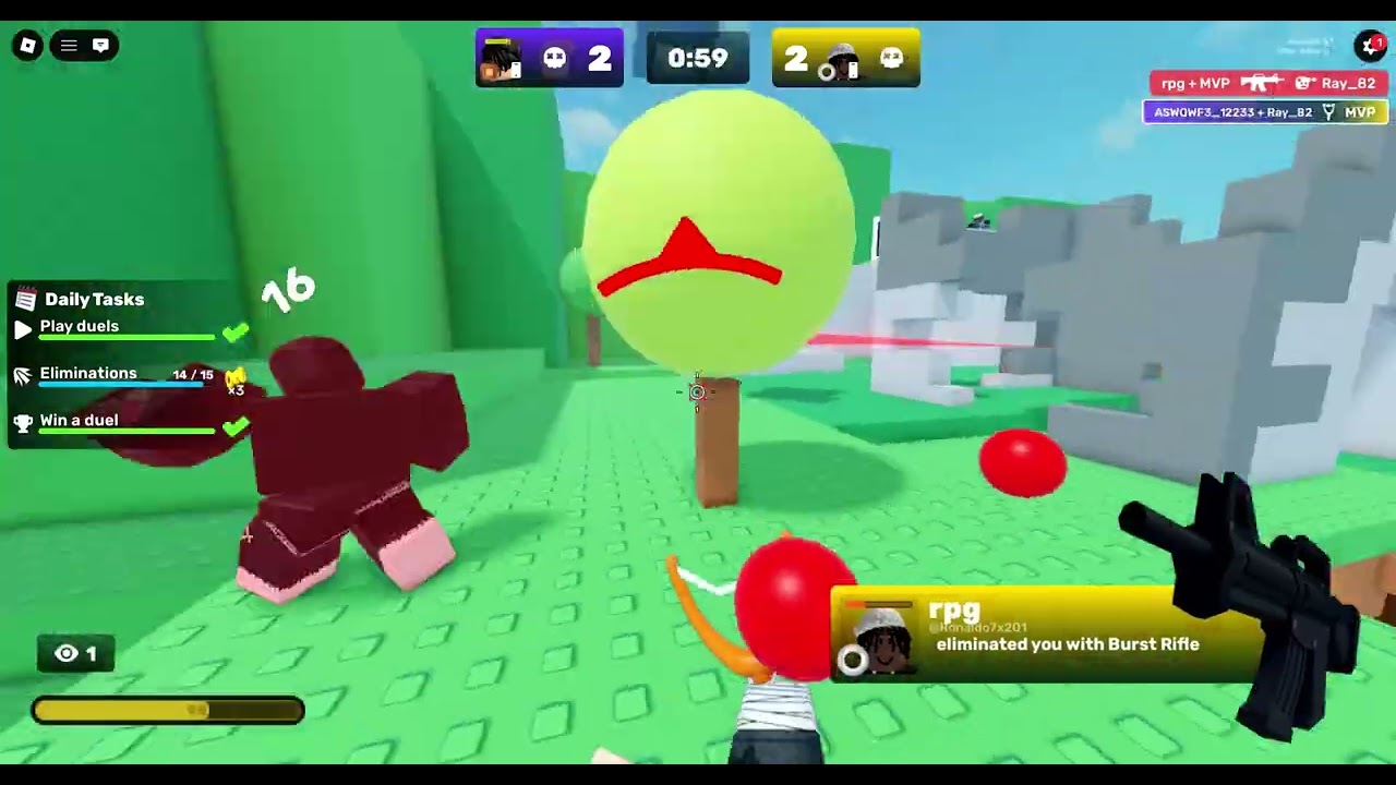 Playing Roblox Rivals with my best friend: Part 2