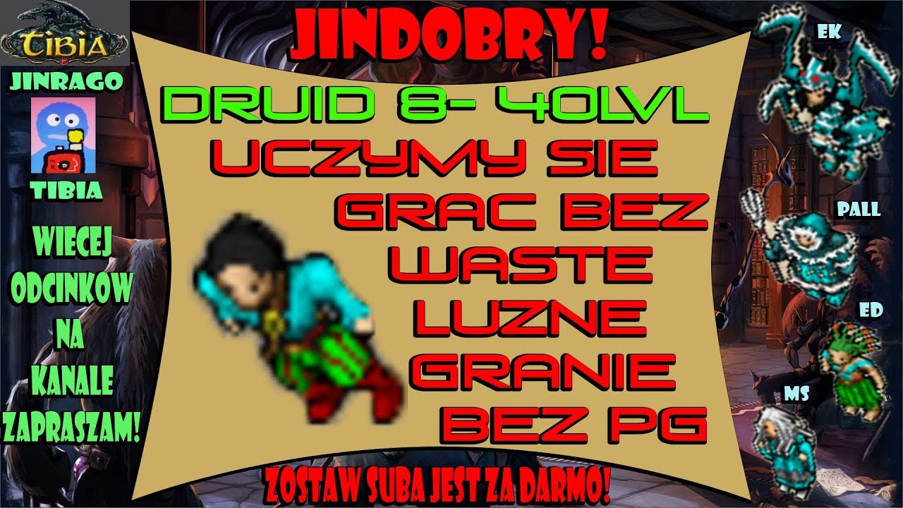 Tibia - 8 -40 lvl ED / MS gra bez waste odcinek 1.