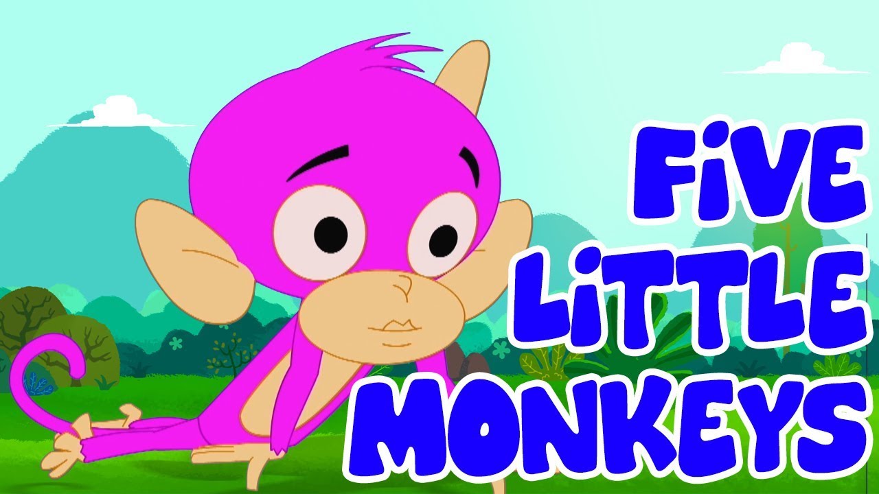 cinco pequeños monos | Canciones Infantiles | Five Little Monkeys | Kids Channel Español