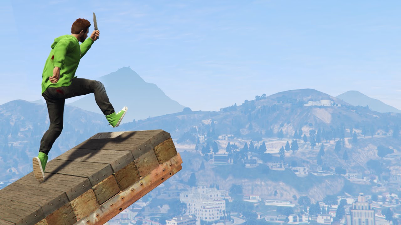 MILE HIGH IMPOSSIBLE DEATHRUN! (GTA 5 Funny Moments)