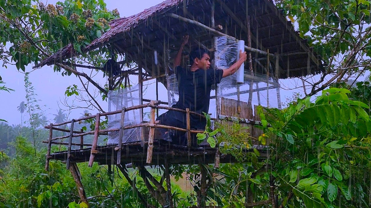Camping Hujan Deras - Dihantam hujan Deras berkali-kali saat Camping di Rumah Pohon tua