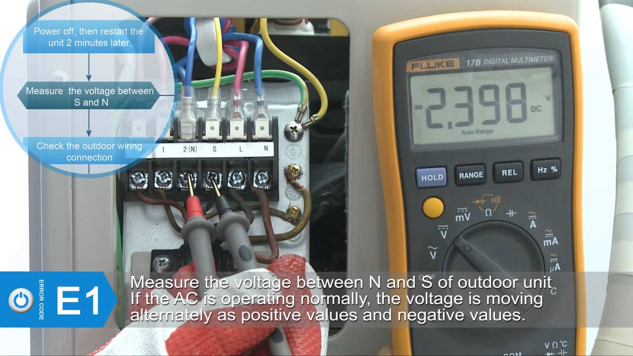 E1 code for Superair split air conditioner