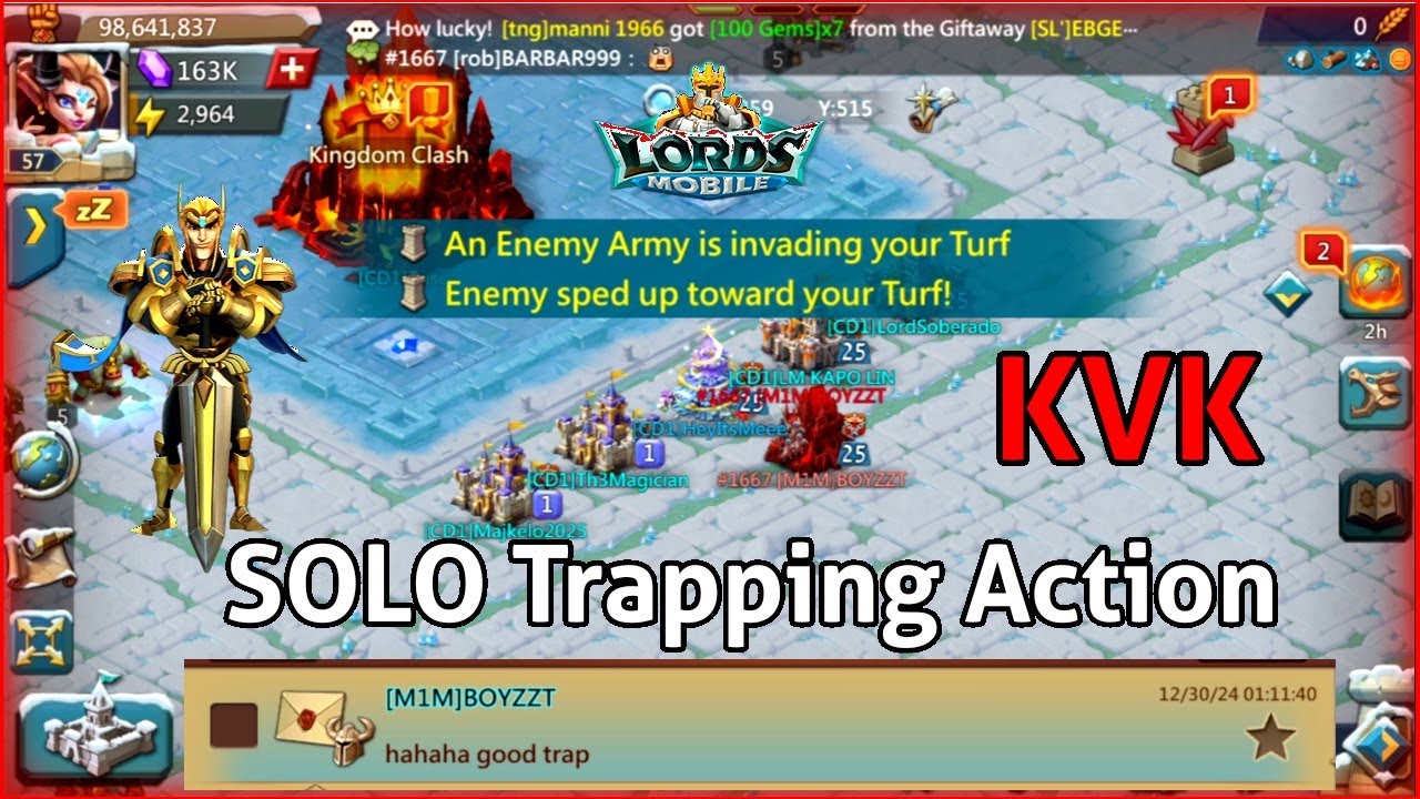 Lords Mobile — одиночная ловушка в KVK | Одиночная ловушка в закрытом королевстве | GameF1rst | #...