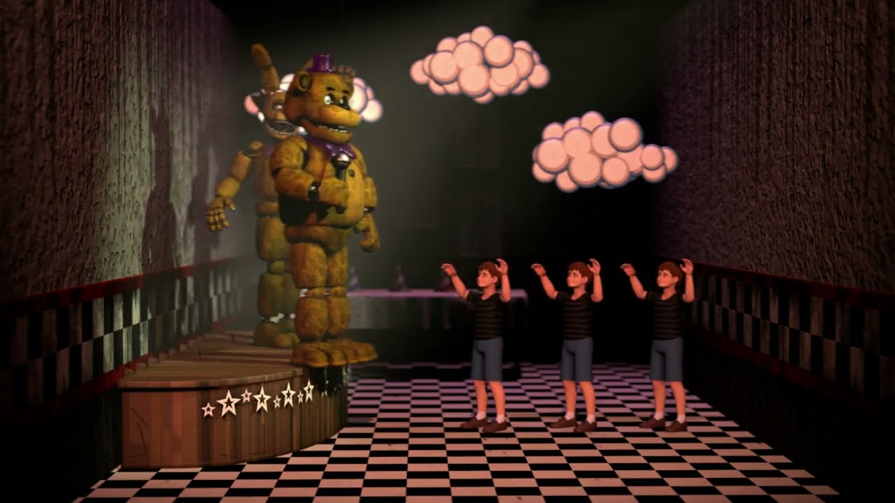 FNAF 3 Fredbear minigame animated