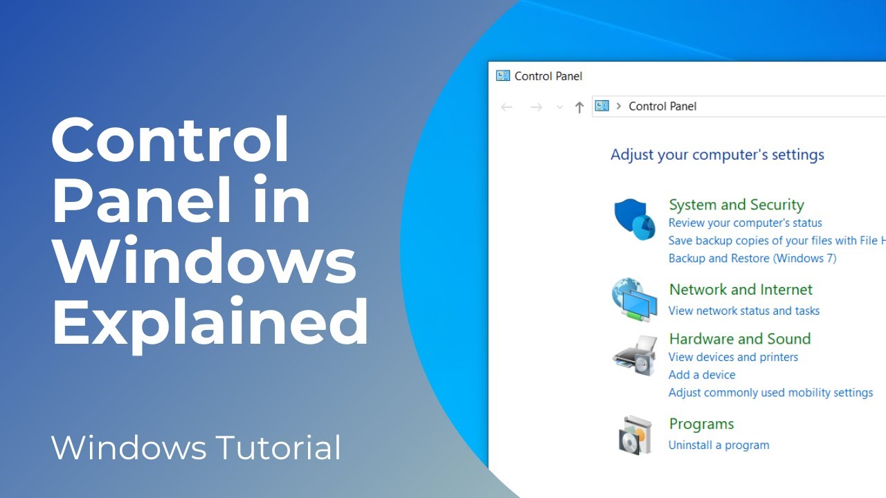 Control Panel in Windows Explained