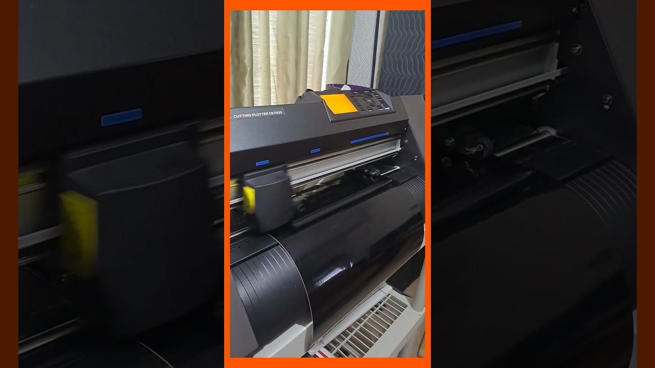 Graphtec ce7000 Oracal 651 vinil permanente negro brillante. #shorts #graphtec #stickers #oracal651