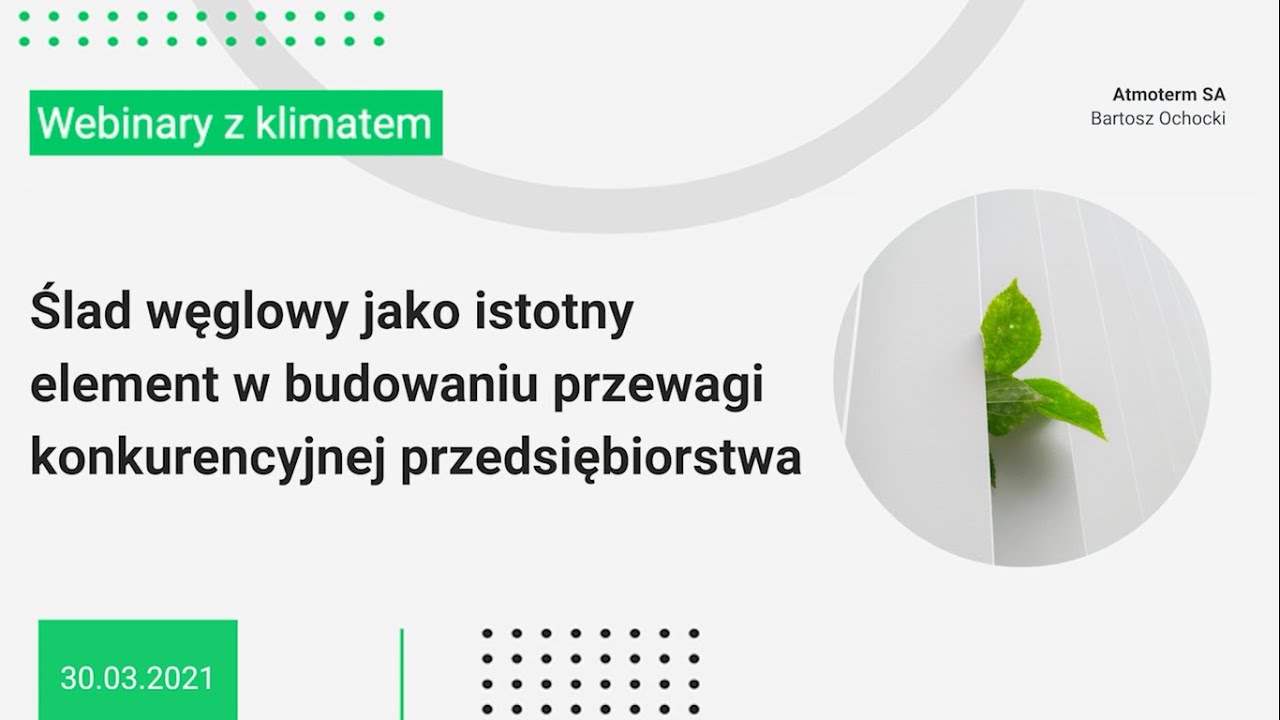 Webinar: Ślad węglowy przedsiębiorstwa