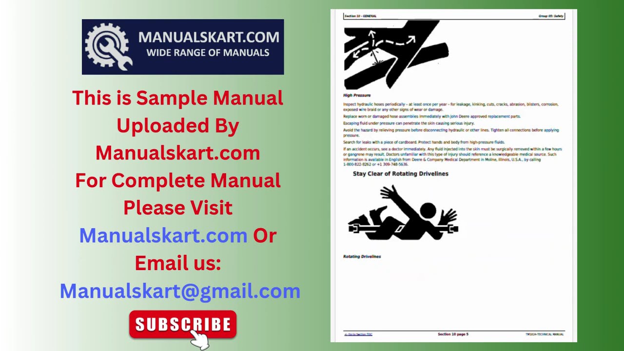 John Deere 946, 956 Center Pivot Rotary Mower-Conditioners Service Repair Manual TM1824