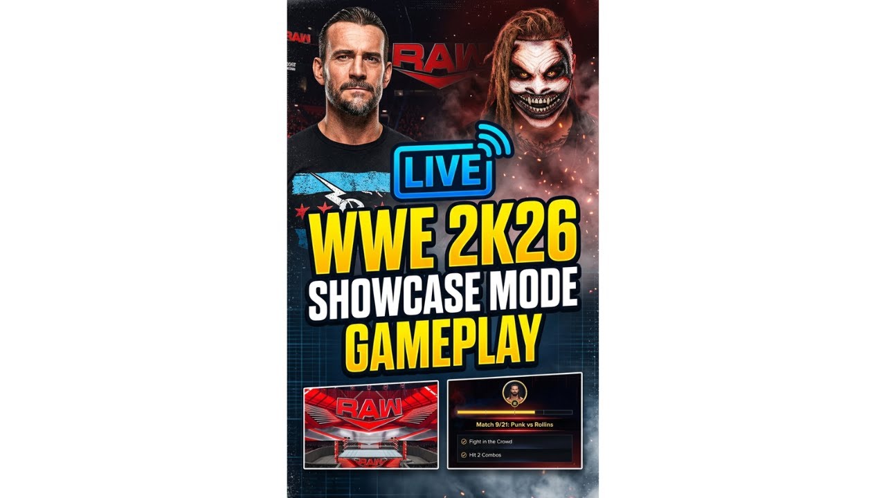 WWE 2K26 SHOWCASE - CMPUNK -  HOW TO COMPLETE ALL OBJECTIVES - NO COMMENTARY