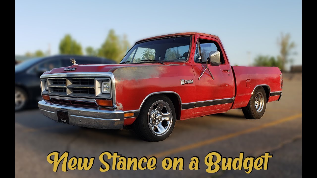 Giving my 87 Dodge D-100 A New Stance! Budget Friendly Drop