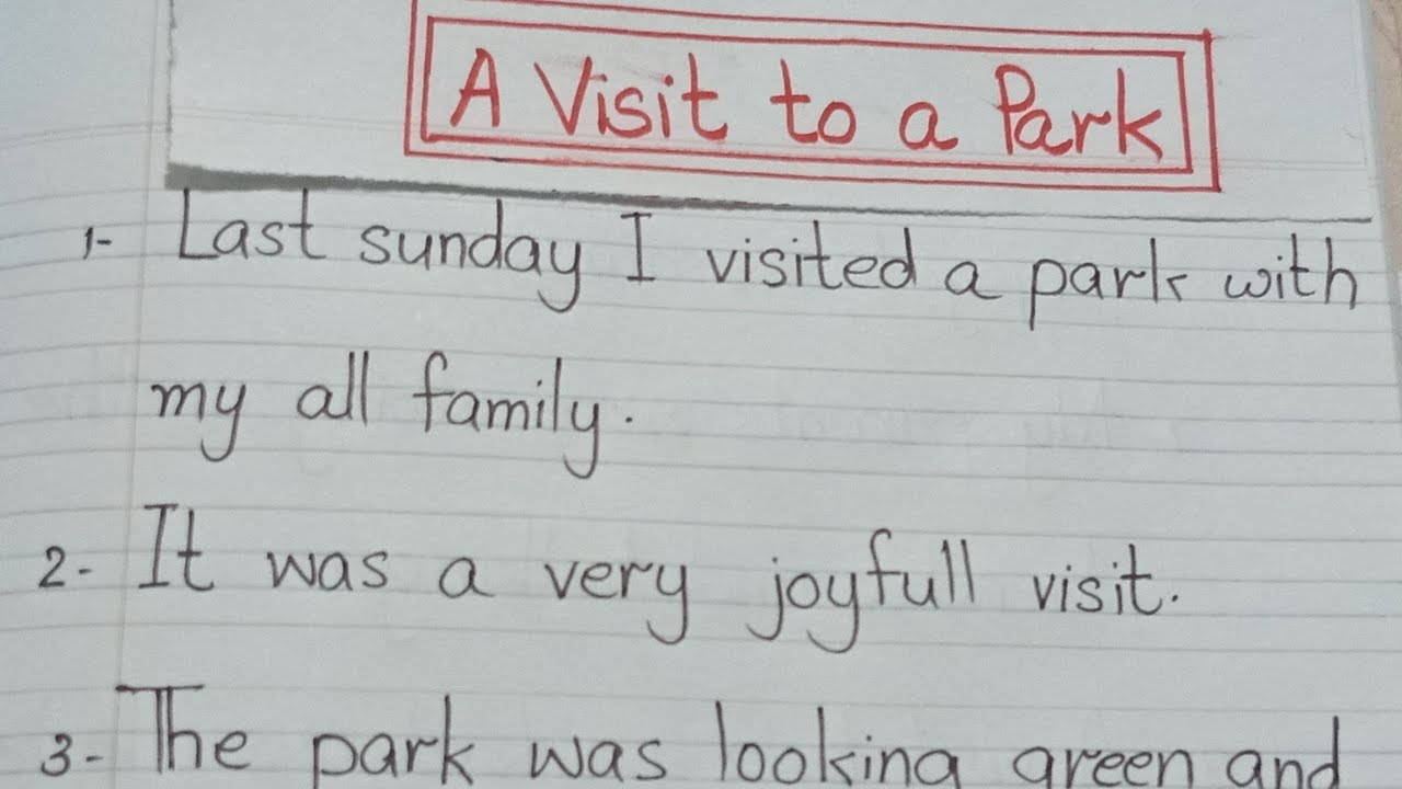 A visit to a park essay | Essay on visit to a park / A visit to a park 10 Lines #essaywriting #park