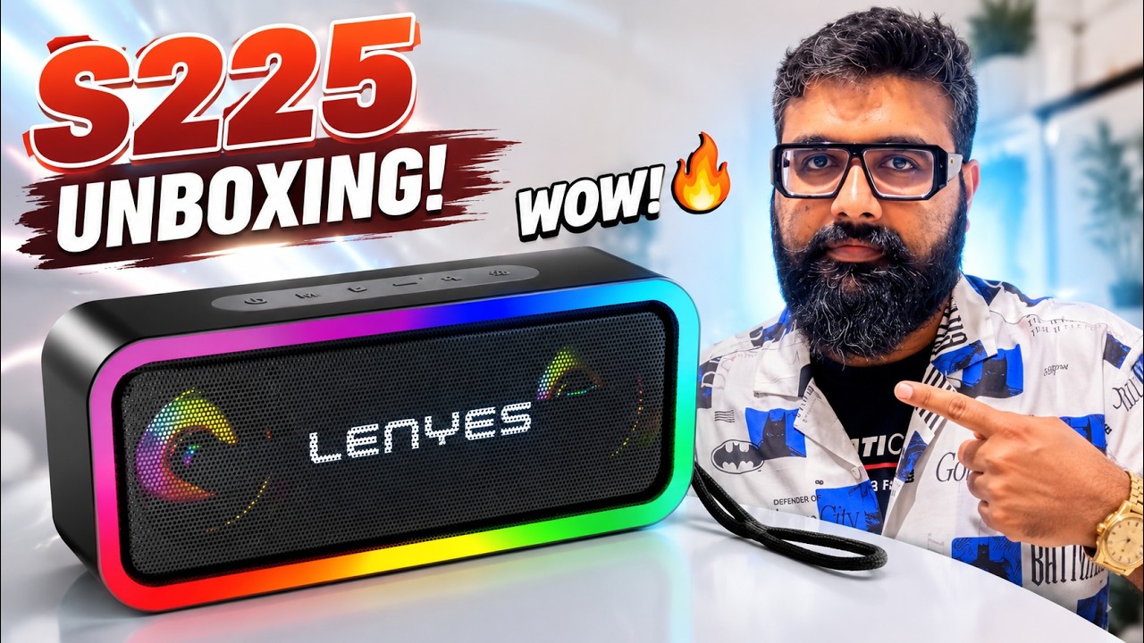 Lenyes S225 Bluetooth Speaker Unboxing & Review | 20W Powerful Sound Test