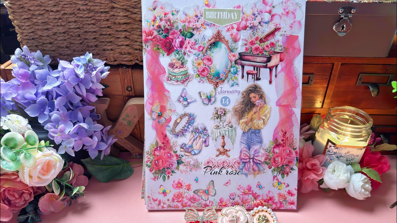 🎀 Journal with Me: Pink Birthday Gratitude 🎂🌸