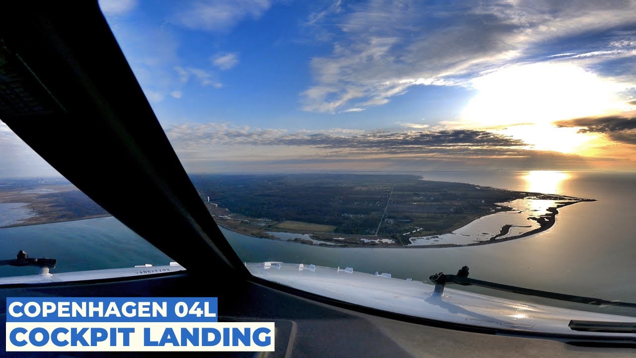 Boeing 737-800 | Morning Cockpit Landing at Copenhagen 04L | 737 Pilot View [4K] | GoPro 9