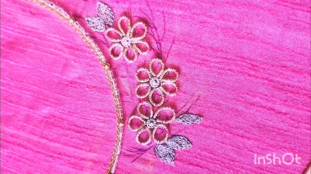 New Model Aari Work Blouse | Back Neck & Sleeve Design IdeasLatest Aari Work Blouse Design 