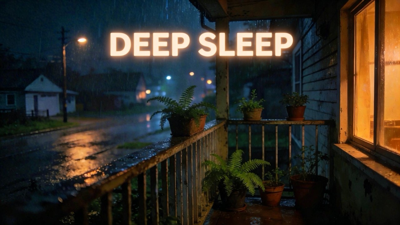 Rain Sounds for Deep Sleep 🌧 3 Hours Dark Night Rain Ambience No Ads