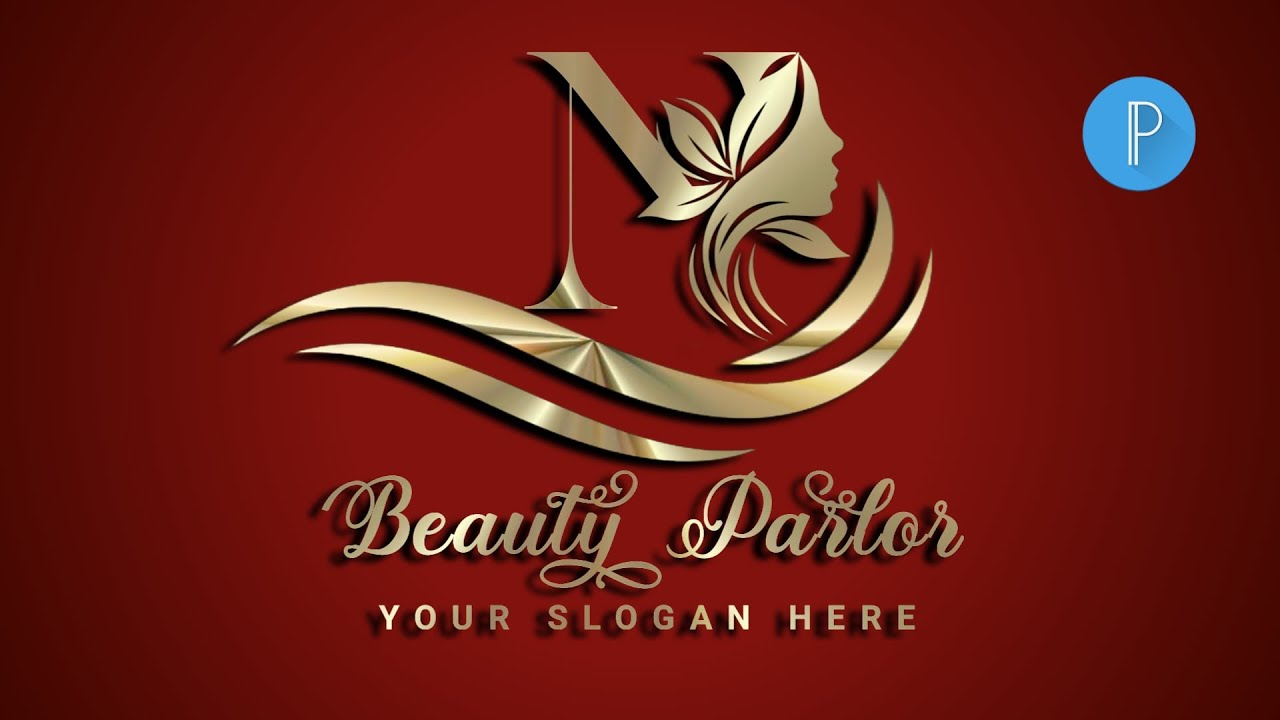 N Beauty Parlor Logo design pixellab | Beauty logo design in pixellab | Beauty parlor Logo design