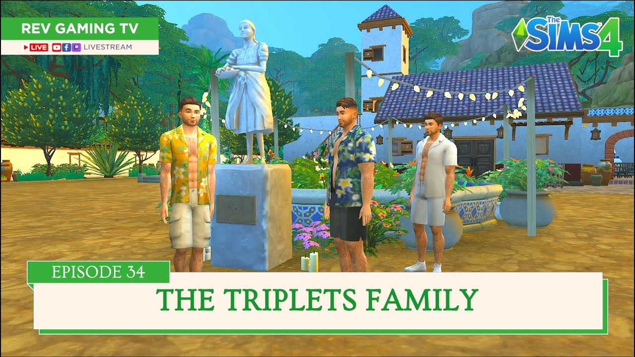 The Triplets Family: Episode 34: Triplets Vacation Trip | The Sims 4 Livestream Gaming