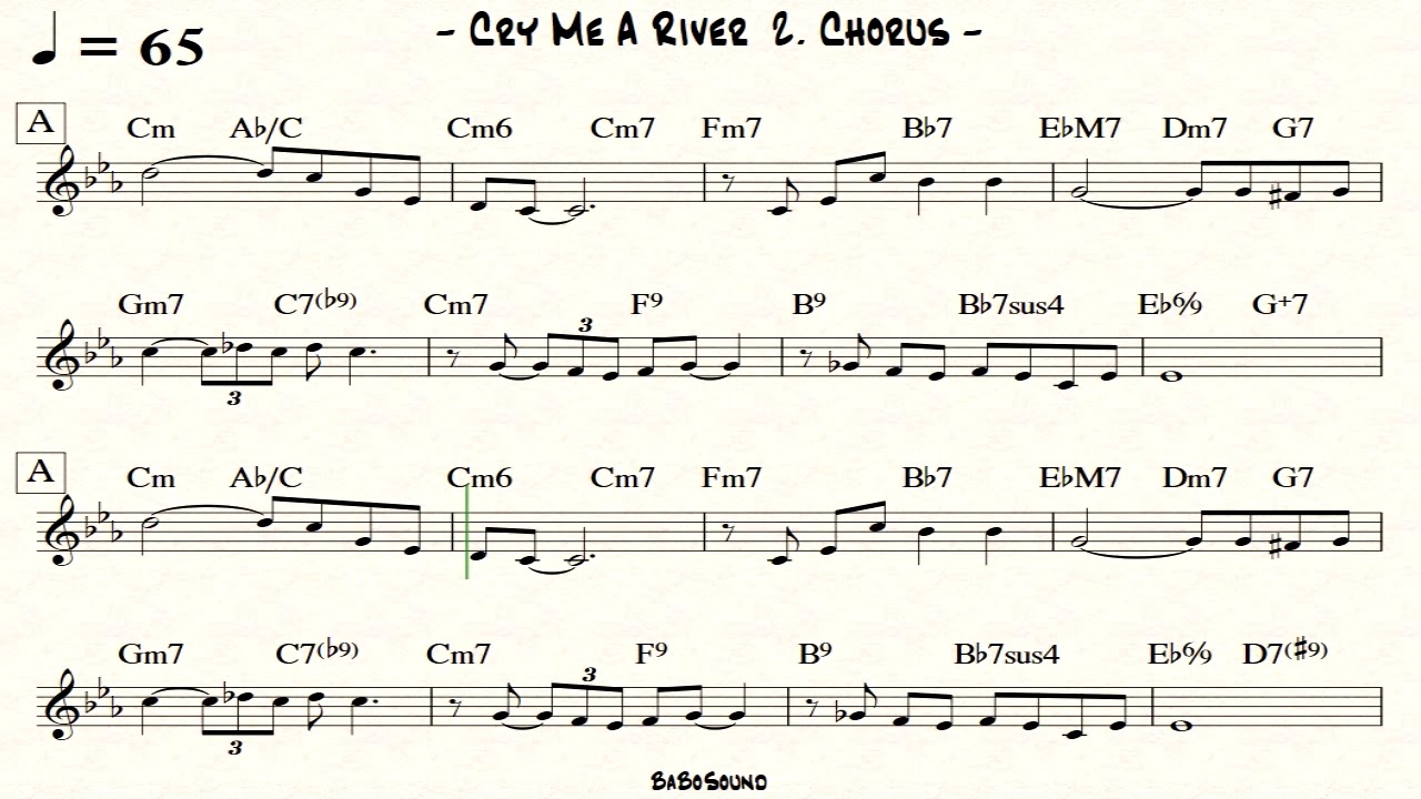Cry Me A River Backing Track