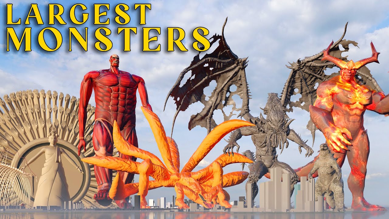 FICTIONAL MONSTER SIZE COMPARISON!  #eternity #sizecomparison #monsters