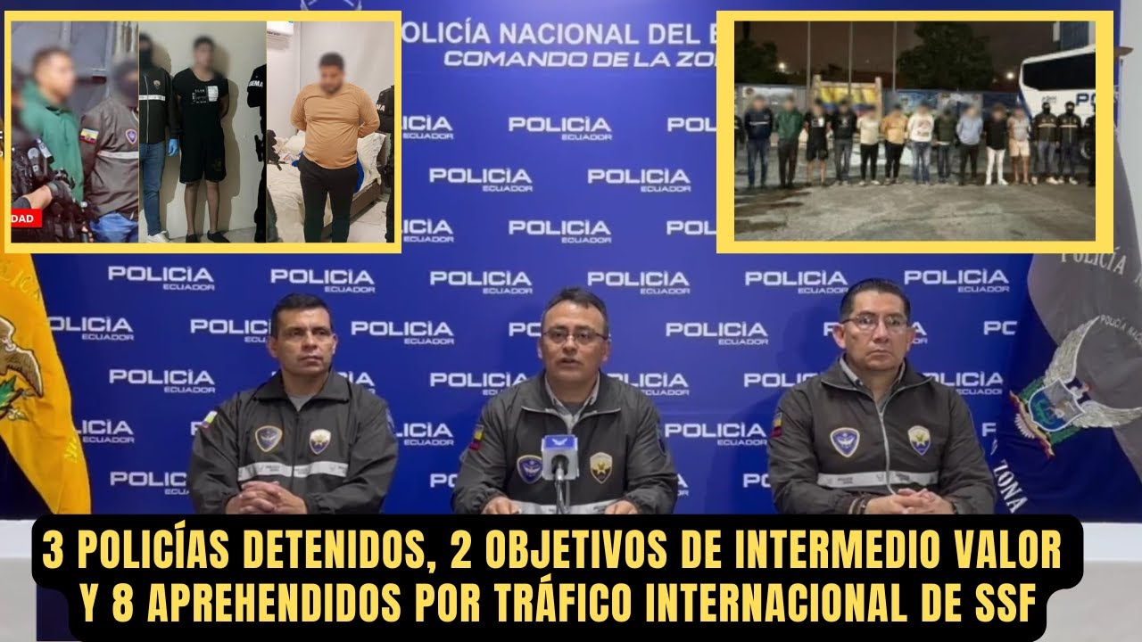 3 Policías detenidos, 2 objetivos de intermedio valor y 8 aprehendidos tras operativo 'Fénix 23'