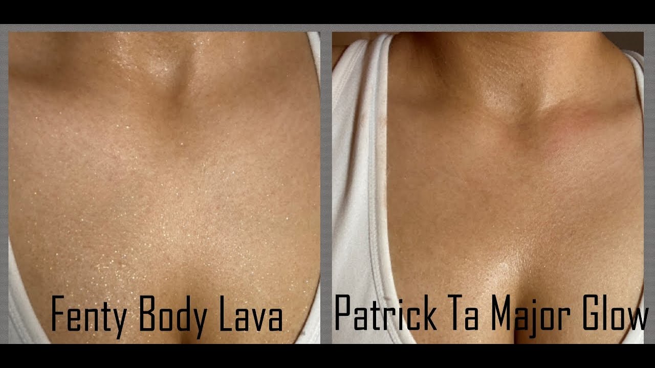 Patrick Ta Major Glow Body Oil vs. Fenty Beauty Body Lava Body Luminizer