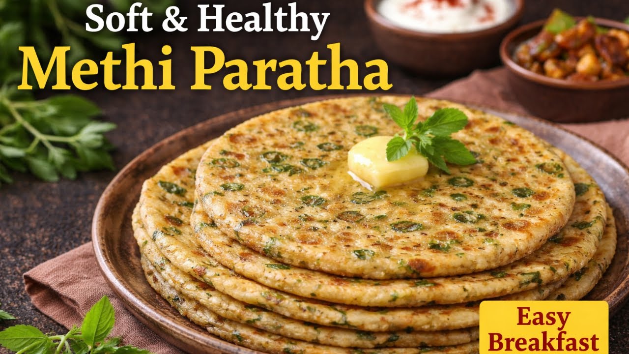 Methi Paratha Recipe | Soft & Healthy Methi Paratha | Easy Breakfast | Ankita's Flavourfull Journey
