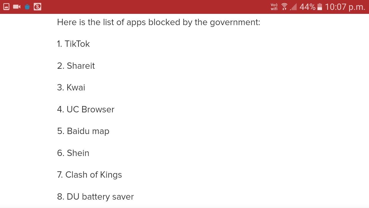 Full List of 59 Chinese Apps Banned by India | Tiktok Banned in India