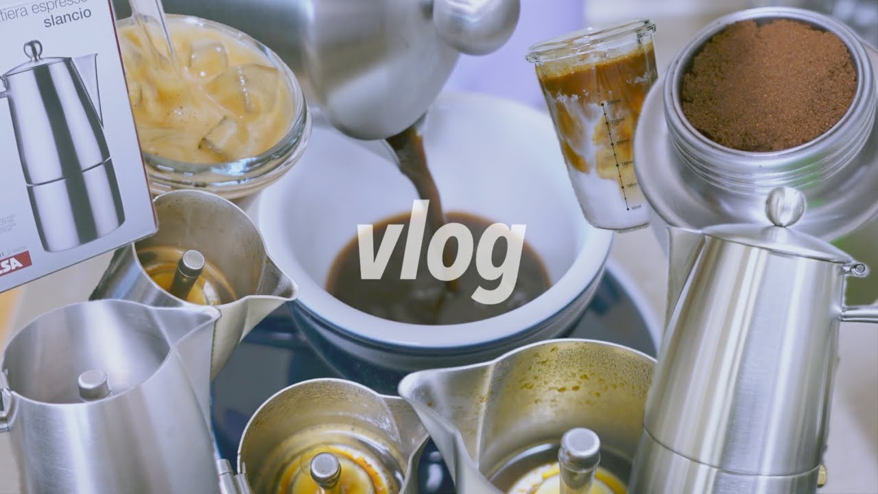 [vlog] 일사 슬란치오 스텐 모카포트 지분율 80% 홈카페 브이로그☕️ • 집에서 커피 만드는 일상✨