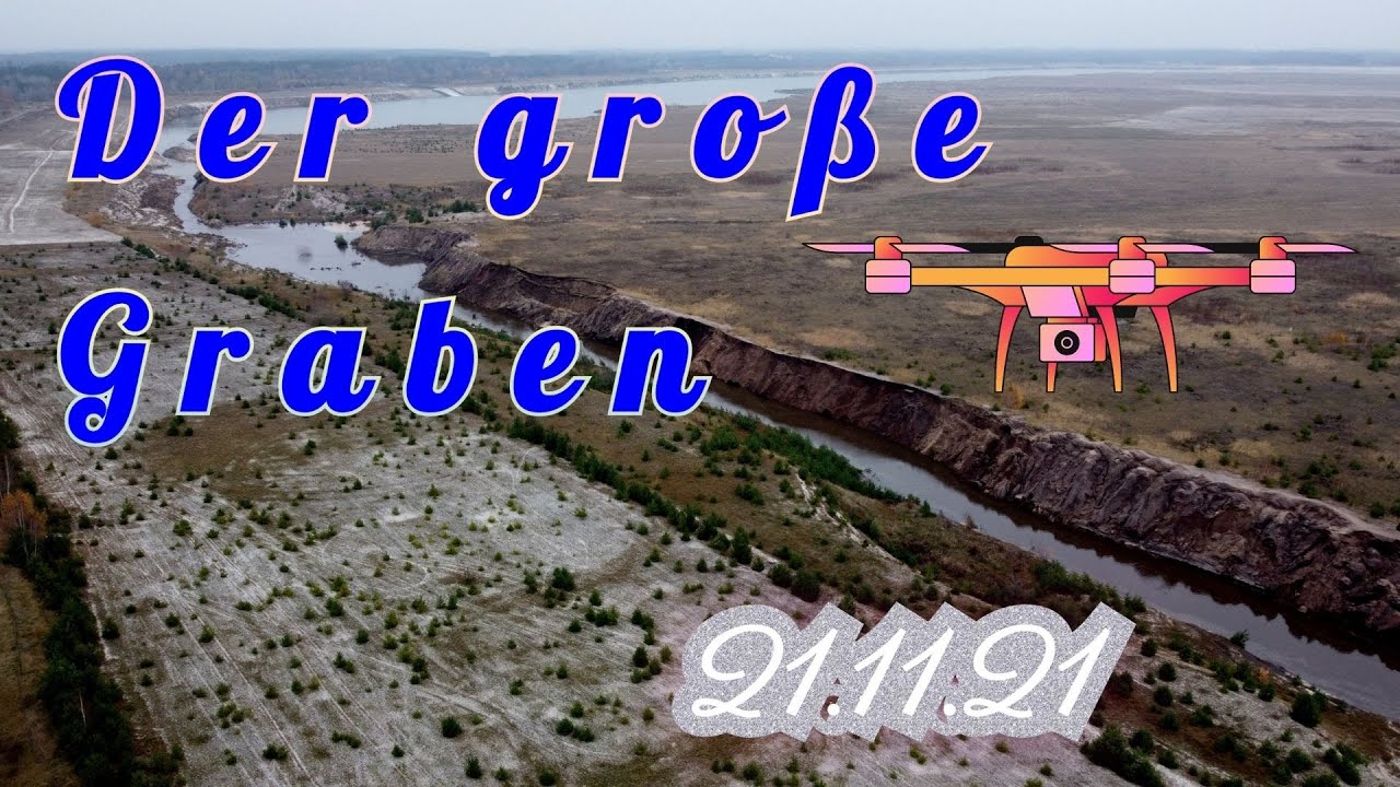 Wasser läuft im großen Graben / Cottbuser Ostsee / 21.11.21