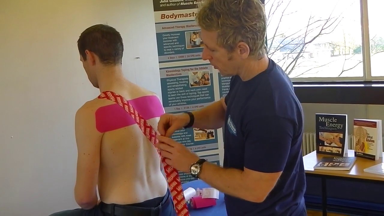 Postural Taping for Back & Neck pain using Kinesiolgy Tape (RockTape)