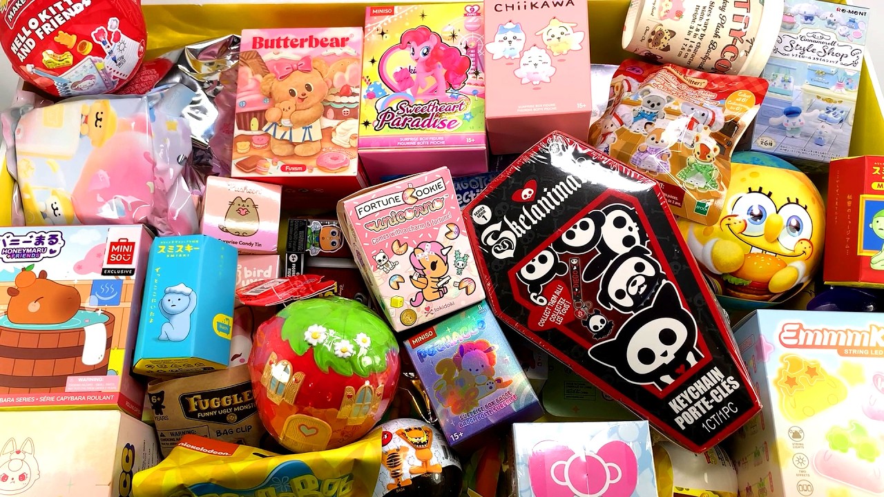 An hour of mystery bags ASMR NO TALKING Relaxing Unboxing Sounds