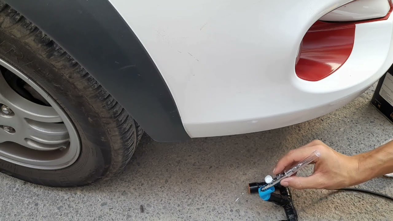 How to Repair Deep Scratch with Airbrush | Satisfying DIY auto body