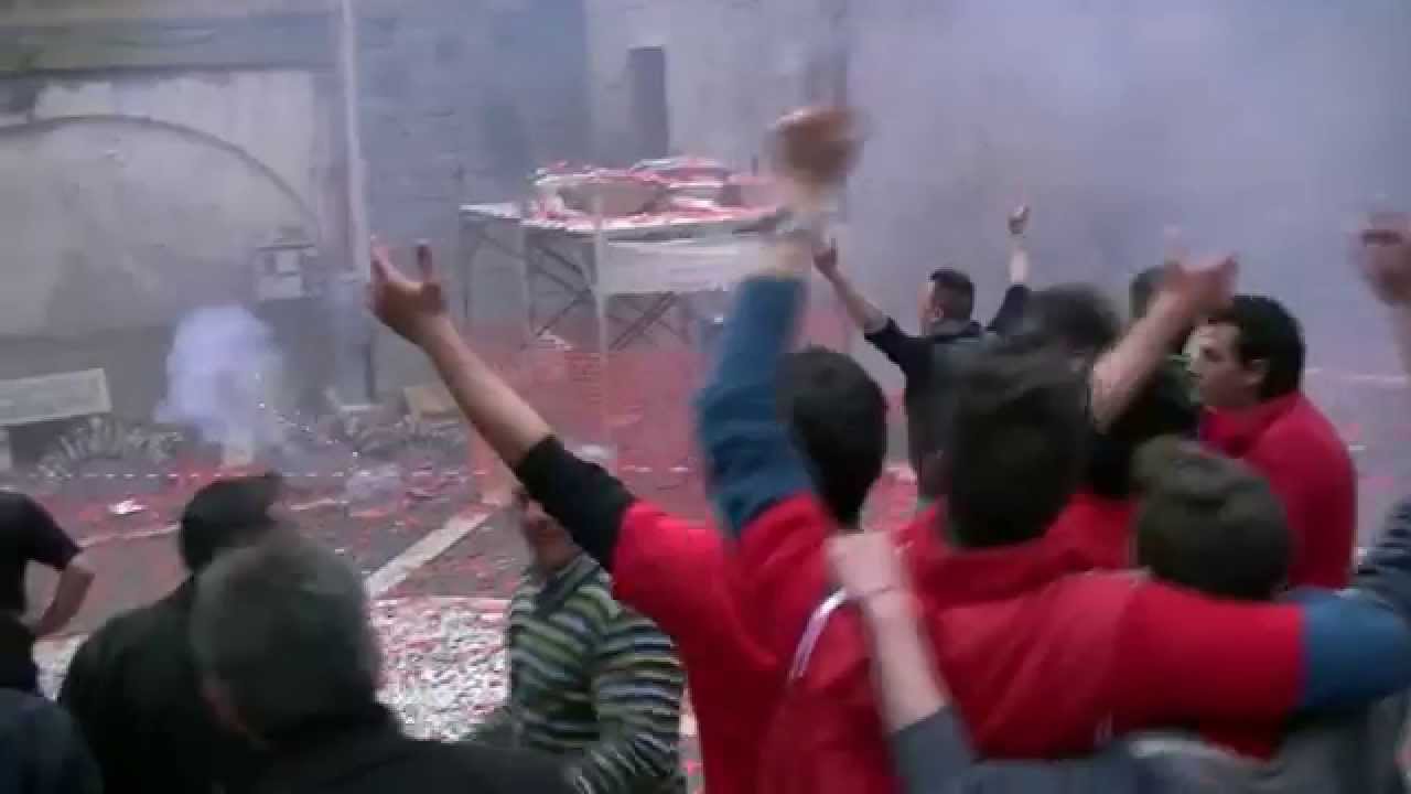 Burgio Pasqua 2014 saluto piromusicale di San Luca a San Vito