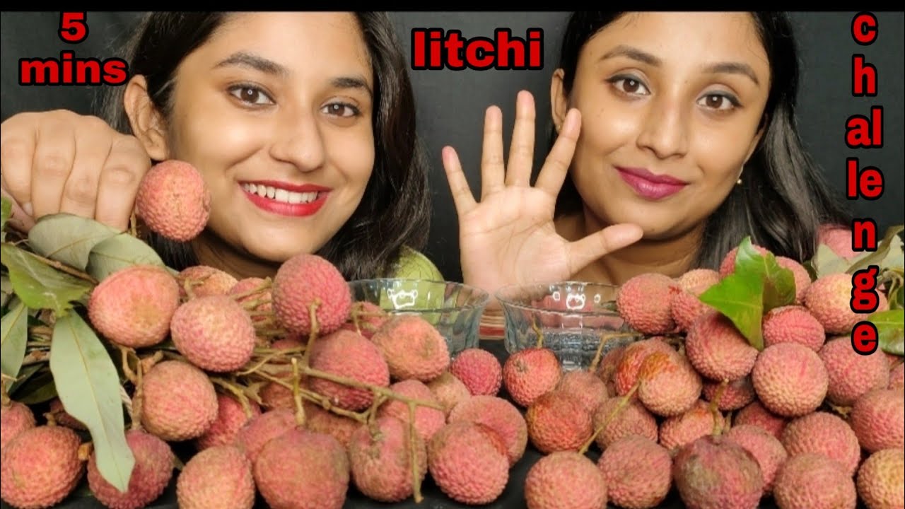 Asmr Eating Unlimited Juicy Litchi🫒 Challenge😋In Just 5 Mins|Eating Challenge|Bengali Foodie sisters
