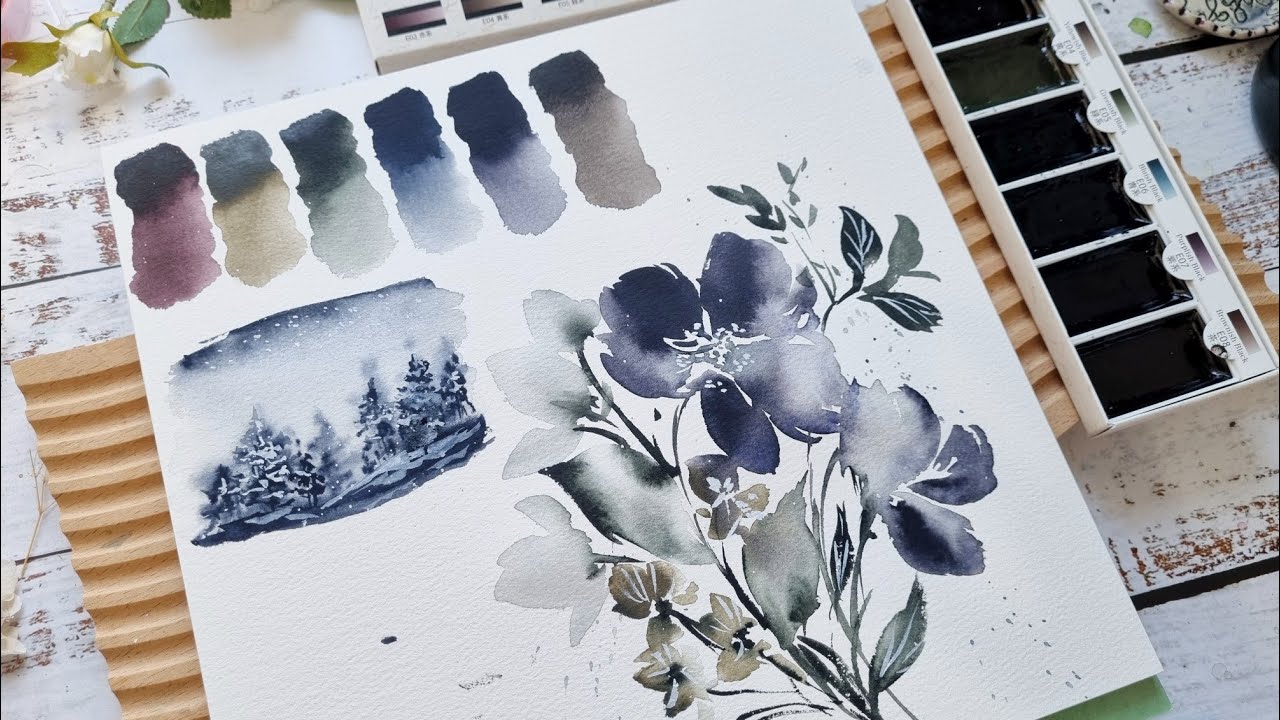 What is this black watercolor? Boku Undo Review and Swatches