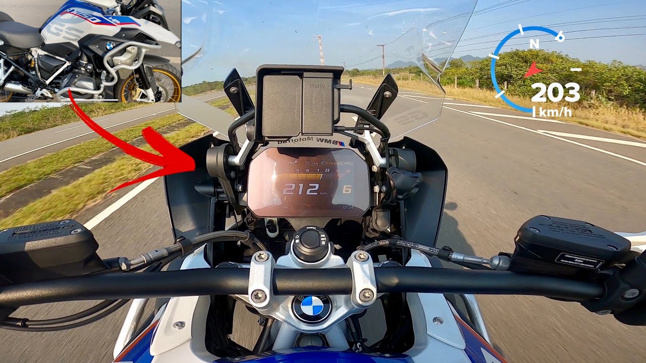 PRIMEIRO TOP SPEED DA MINHA NOVA MOTO BMW R1250 GS HP 2020