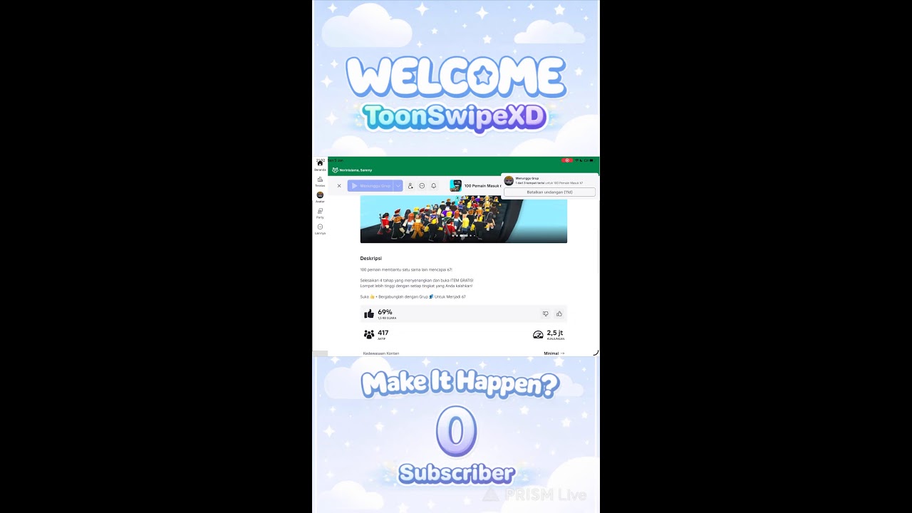 Live Roblox Wanna Be My Friend ? – Playing as a Noob 😅