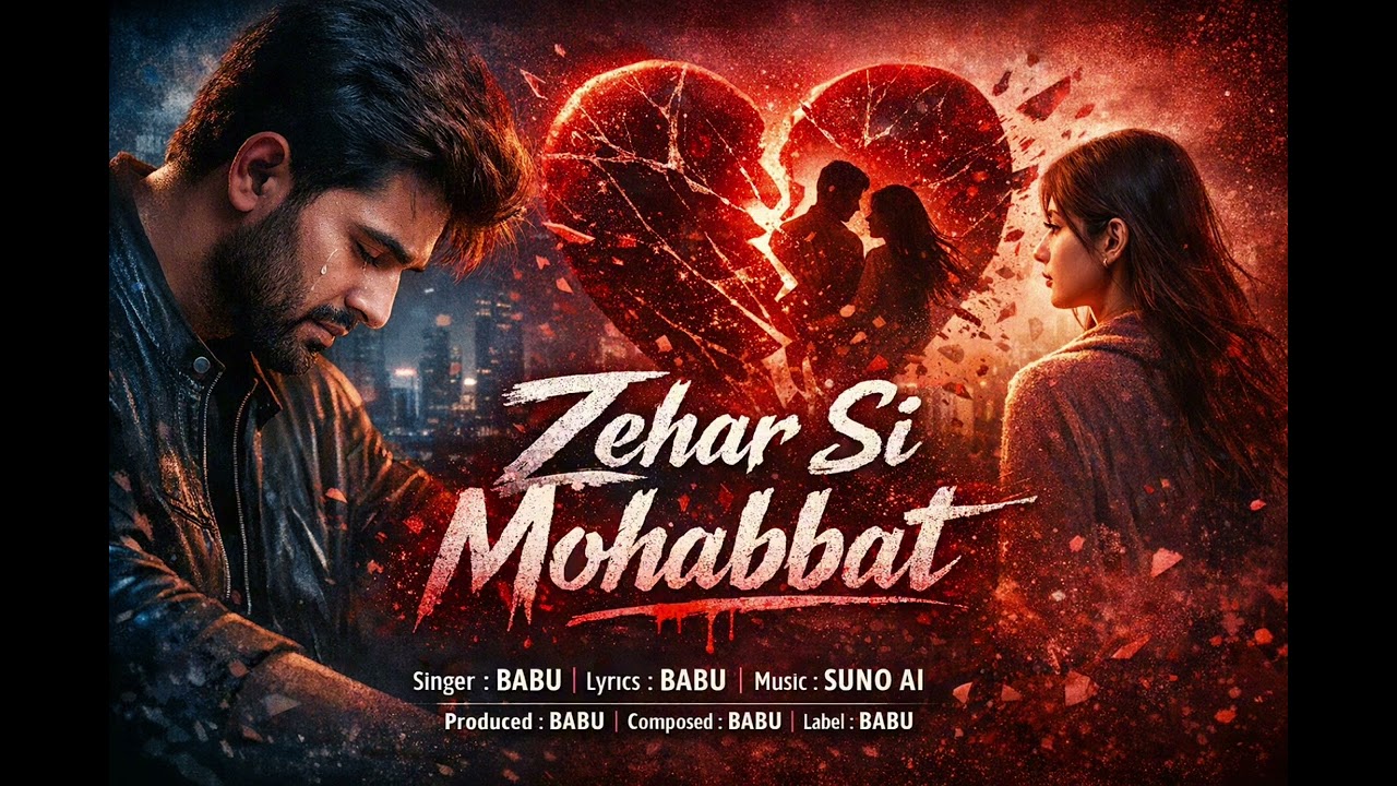 💔 Zehar Si Mohabbat (Official Music ) | Babu | Heart Touching Sad Song 2026 | New Hindi Breakup Song