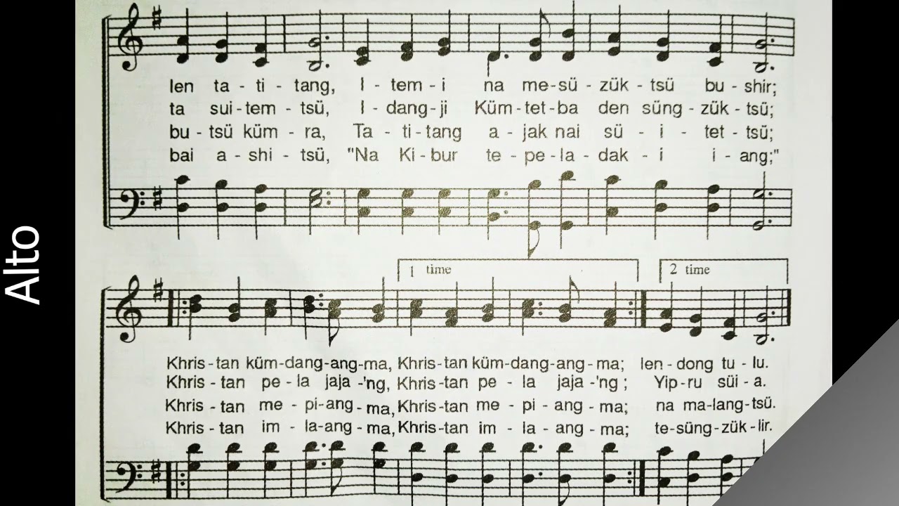 Ao hymnal no. 138 || Khristan kumdanga jajang ||Christian, walk carefully || all parts instrumental