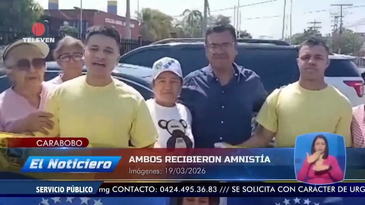 Liberados Jeremy Pérez y Yuneiker Sandoval en Carabobo – El Noticiero emisión meridiana 19/03/26