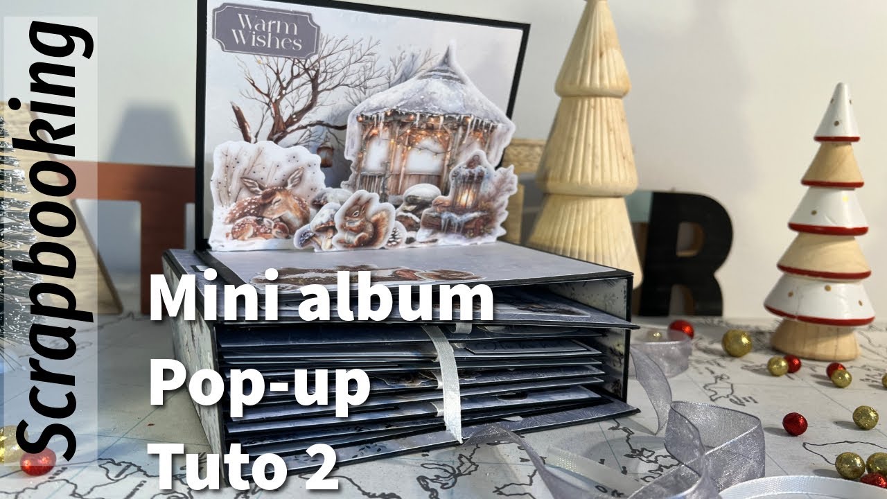 Scrapbooking, tuto 2 de l’album pop-up des blocs pop-up cards 100%action