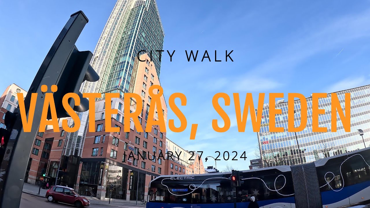 Sweden vlog - Västerås city walk January 27, 2024.