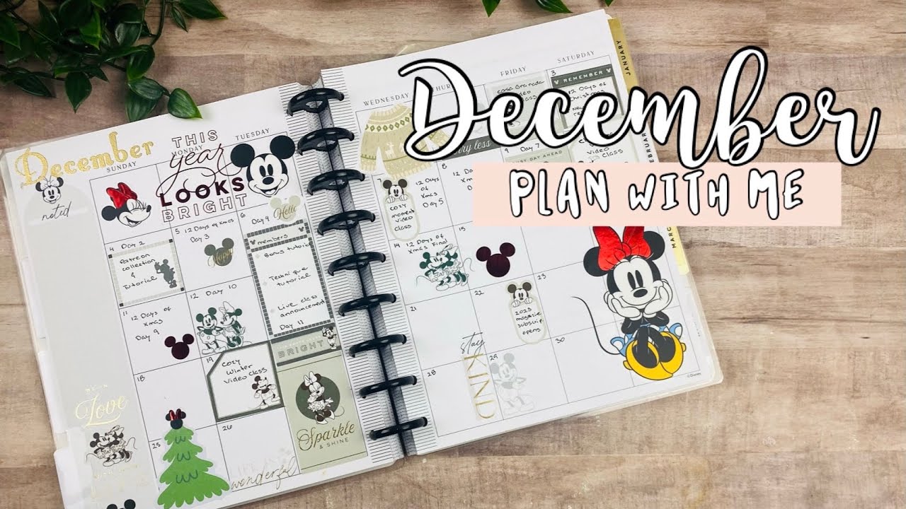 December plan with me | Half Year Planner Walkthrough | Monthly and weekly layouts