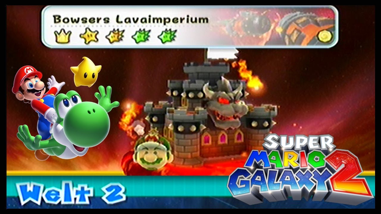 Super Mario Galaxy 2 /14 Welt 2 /7 Bowsers Lavaimperium +Grünsterne