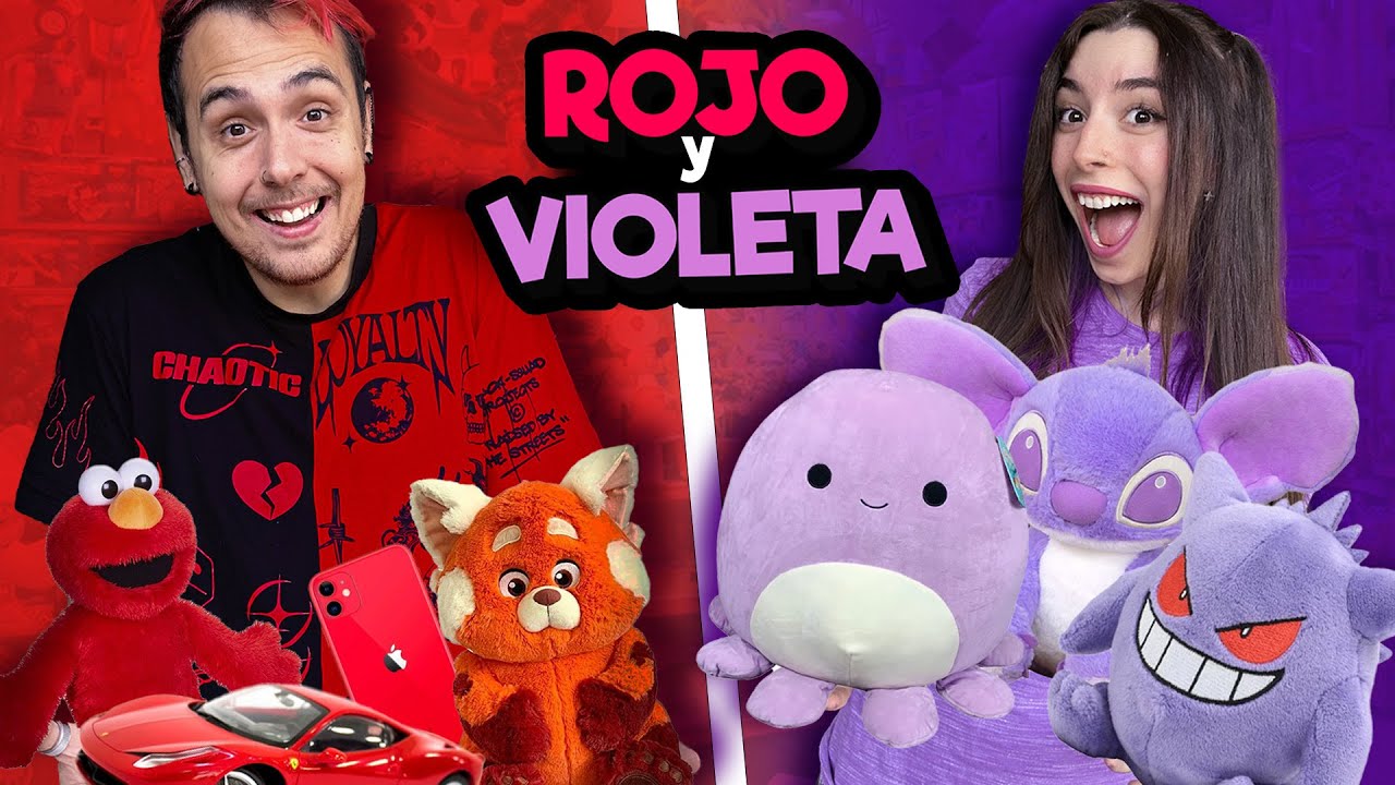 24 HORAS COMPRANDO TODO VIOLETA Y ROJO