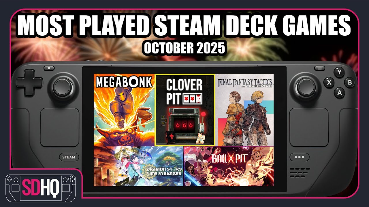 The Top 20 MOST PLAYED Steam Deck Games Of October 2025