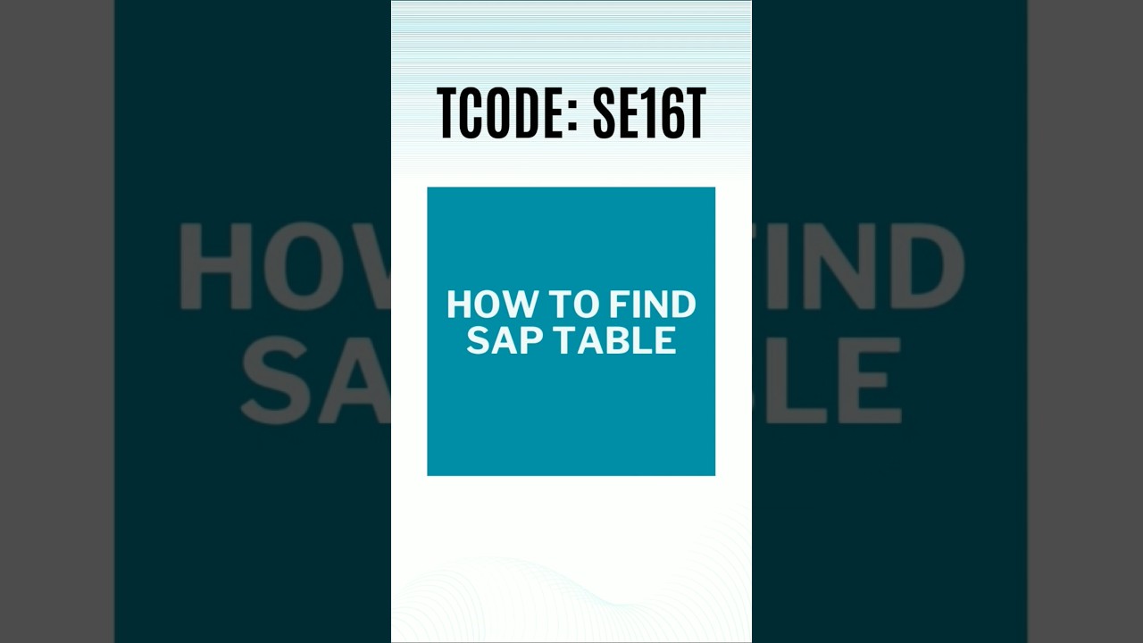 SAP QM | How to Find SAP Table | TCODE: SE16T | SAP Quality Management