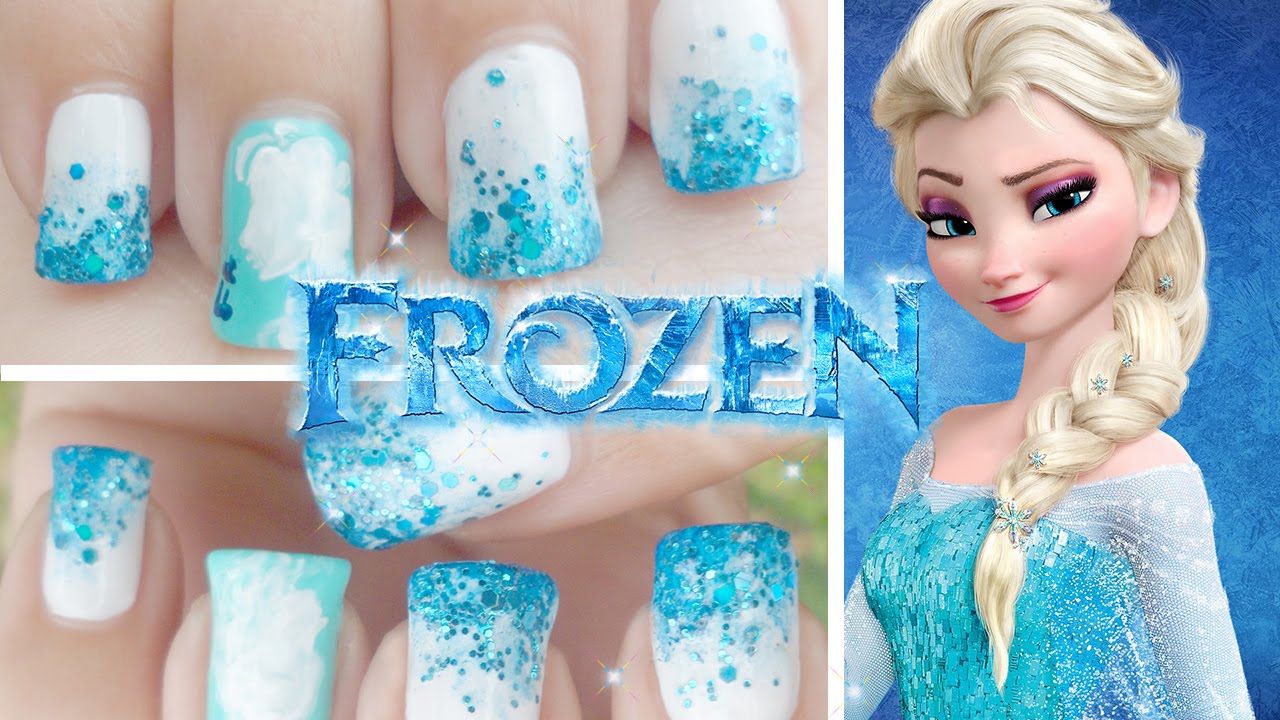 Nail Art - Diseño de uñas Frozen Minimalista